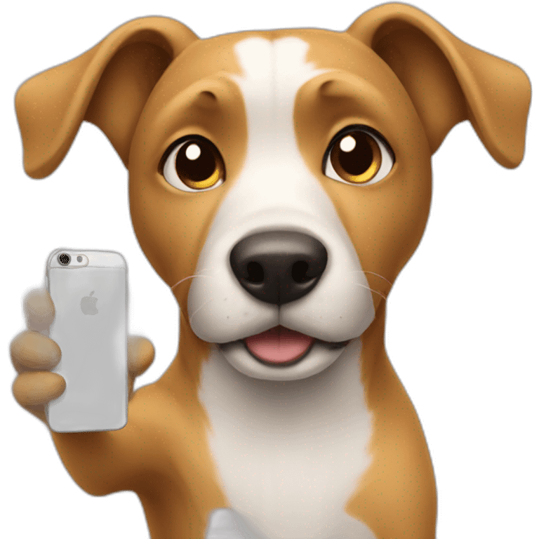 dog taking a selfie emoji