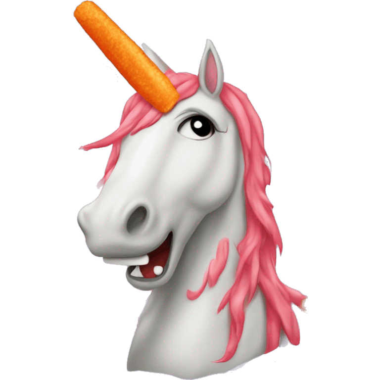 unicorn eating hot cheetos and crying because theyre too spicy emoji