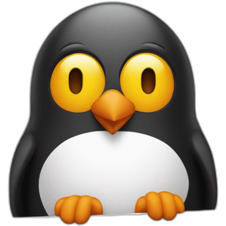 Pingouin sur snowboard emoji