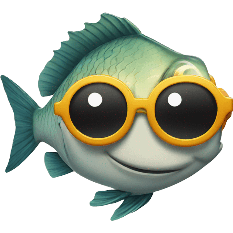 Fish with sunglass emoji