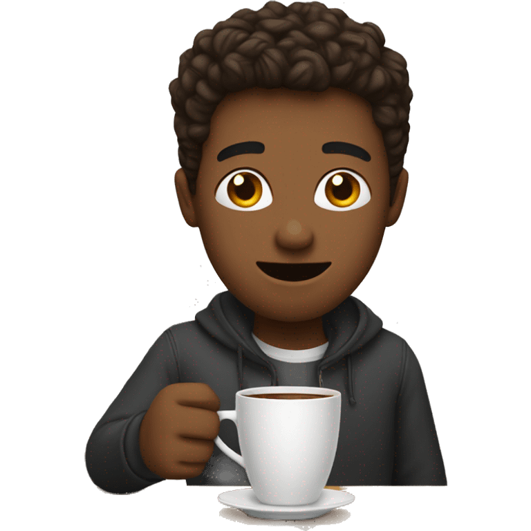 Person drinks coffe emoji