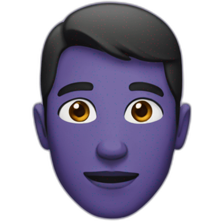 man with purple skin colour emoji