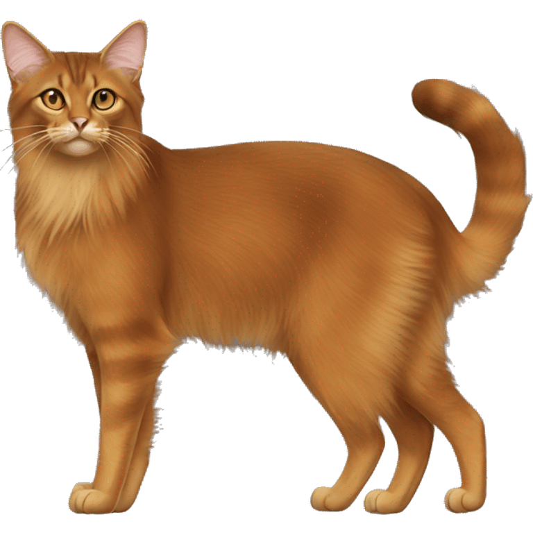 Somali Cat Breed Full Body emoji