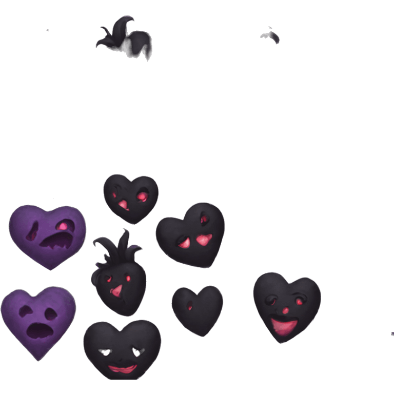 goth heart emoji