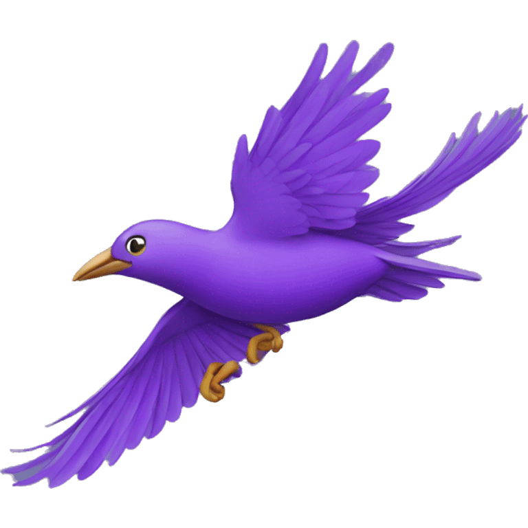 purple bird flying emoji