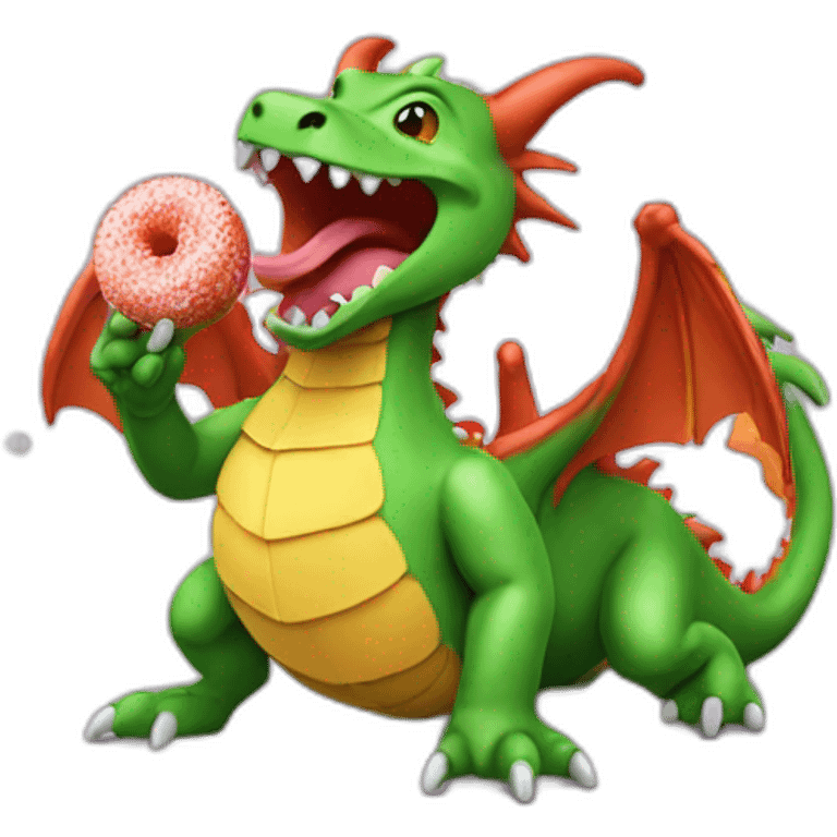 Dragon eating mentos emoji