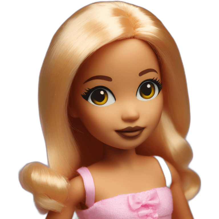 Newborn barbie in box photo session emoji