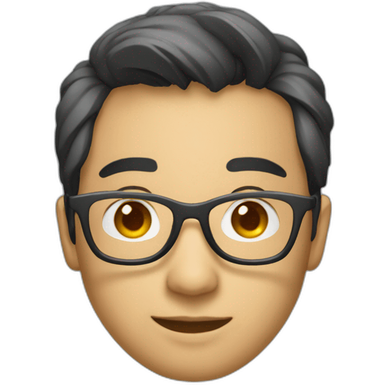 asian software engineer wearing spec emoji