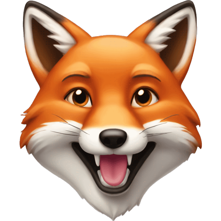 a fox with juicy lips emoji