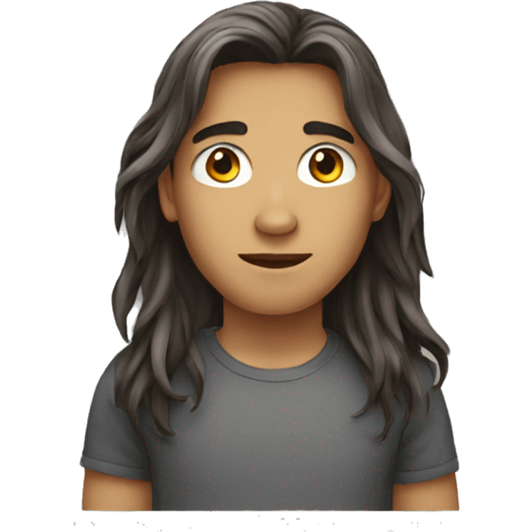 Long hair teenager boy emoji