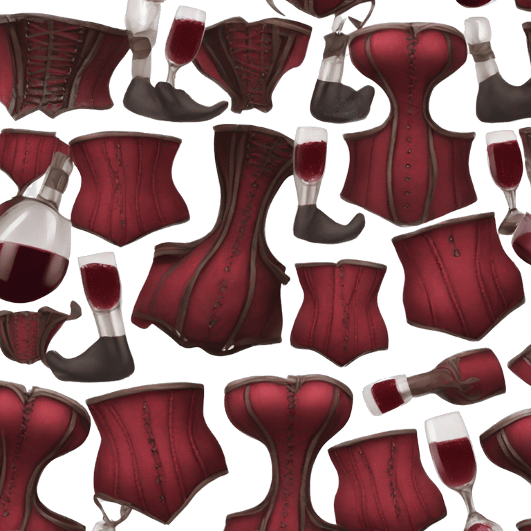 Red wine Corset  emoji