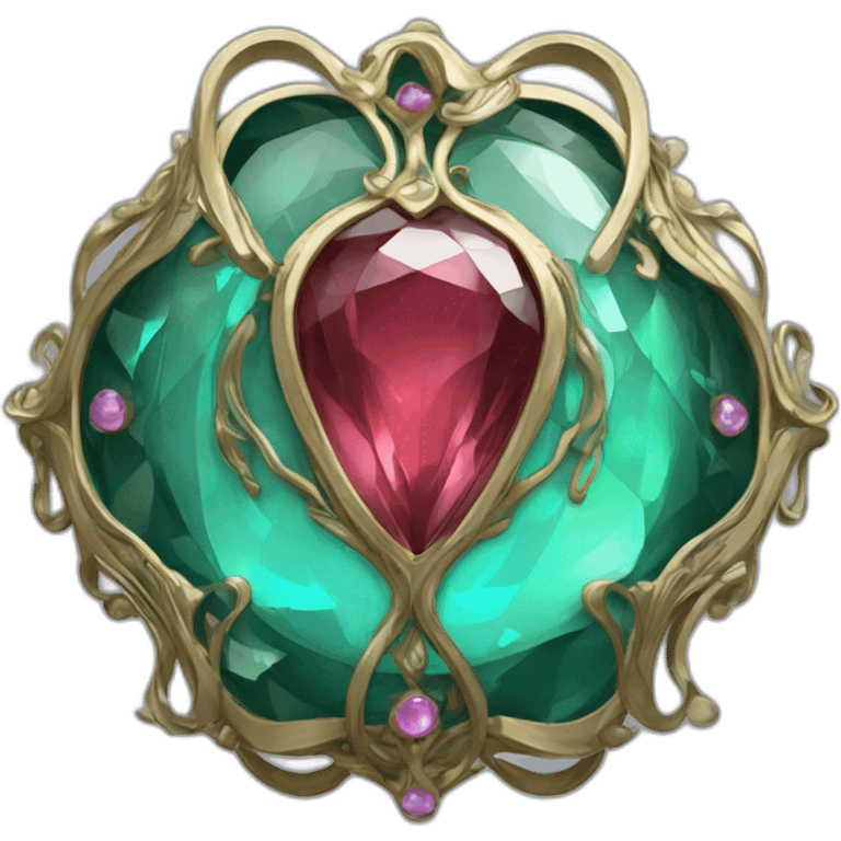 Art nouveau materia gem emoji