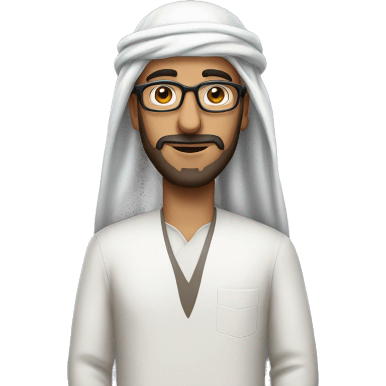 Tall arab man with glasses  emoji