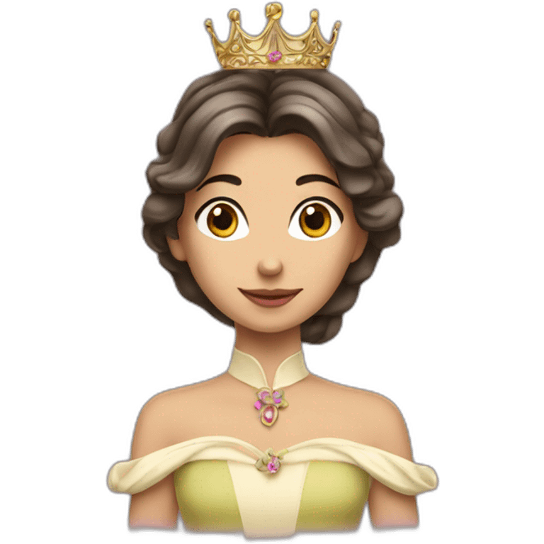 Une princesse avec une fourchette  emoji