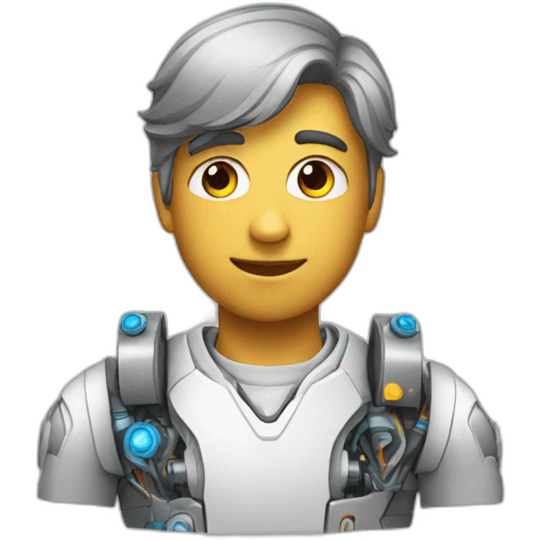 robotics student male emoji