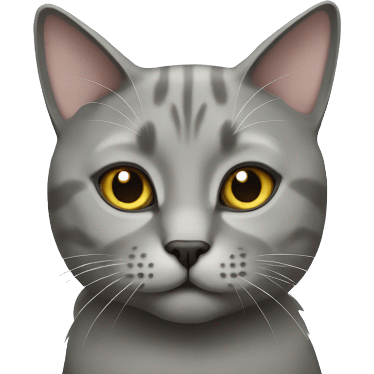 Scottish grey cat emoji