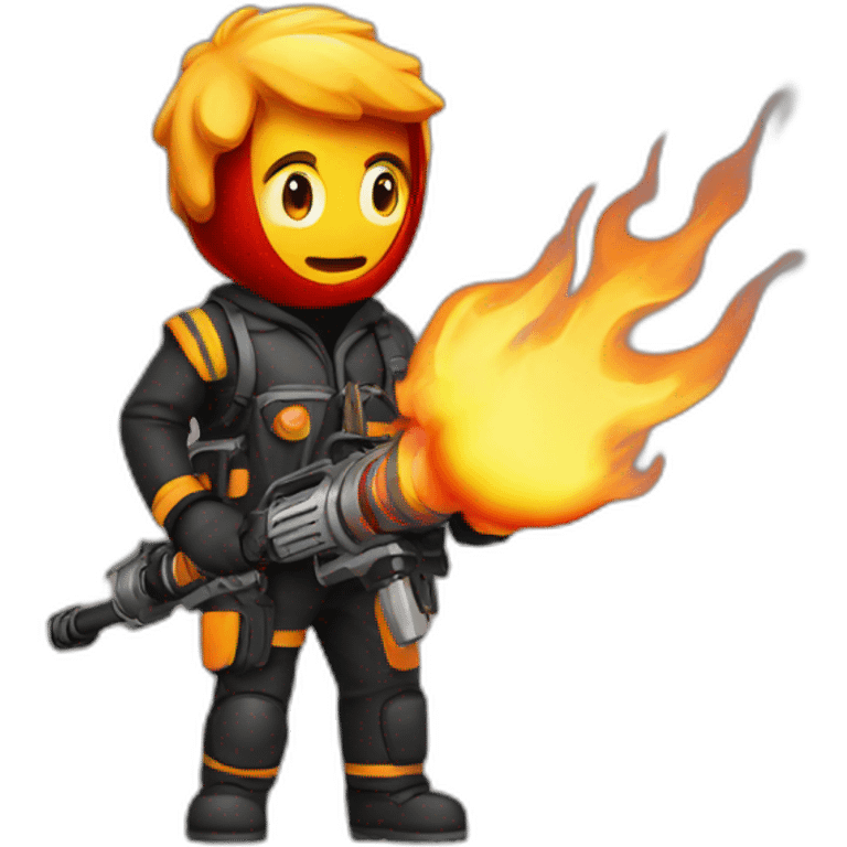 person with a flamethrower emoji