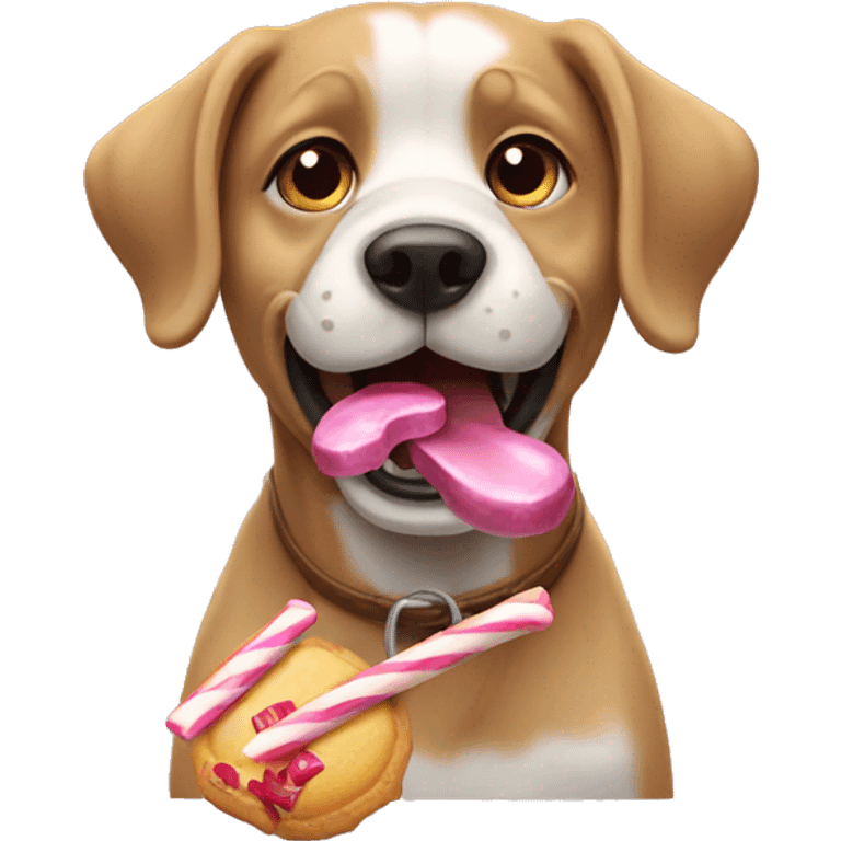 Dog eating candy  emoji