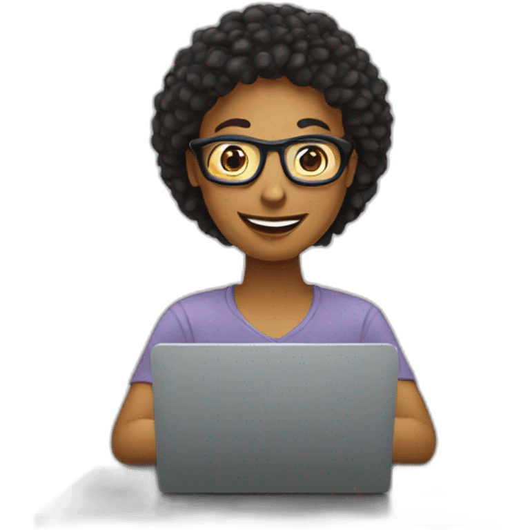 digital marketer using laptop emoji