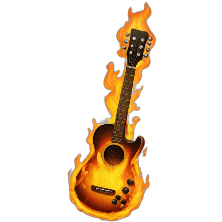 guitar on fire emoji