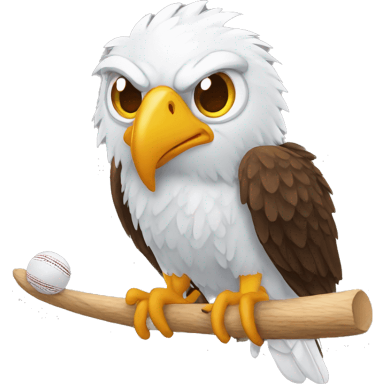 Eagle and cricket  emoji