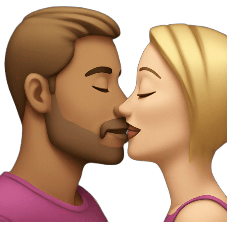 Woman and man kissing  emoji