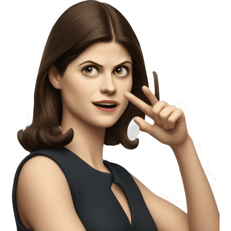 alexandra daddario pointing  emoji