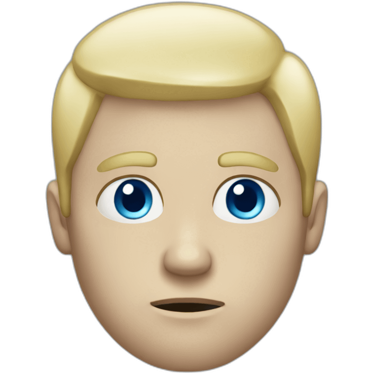 Sad white blonde man with blue eyes emoji