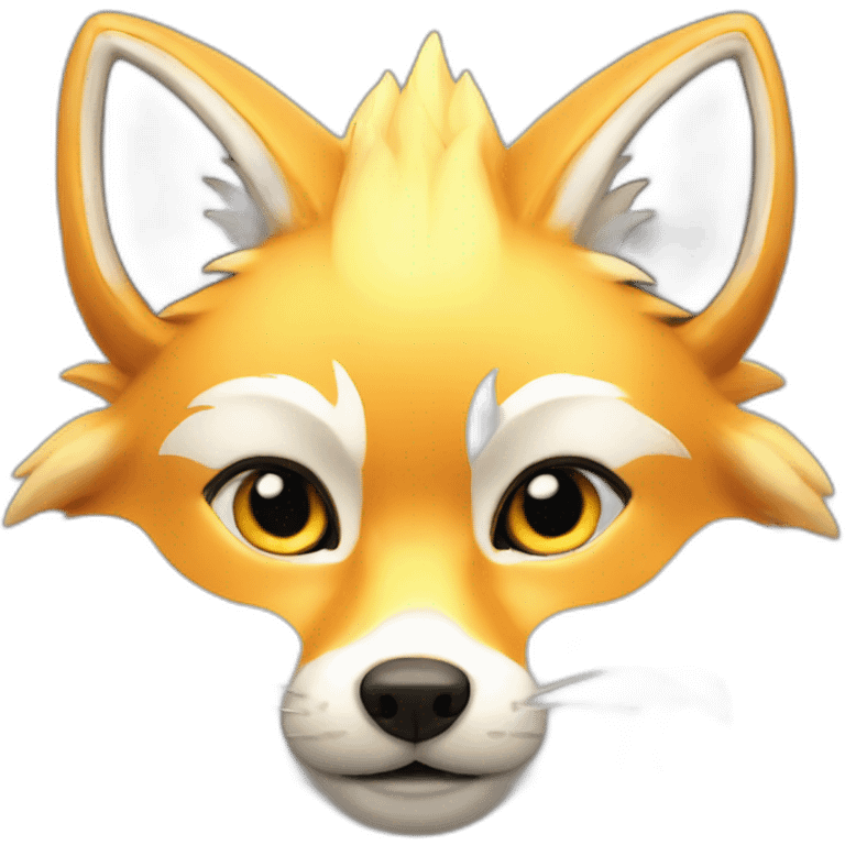 Golden 9 tailed fox emoji