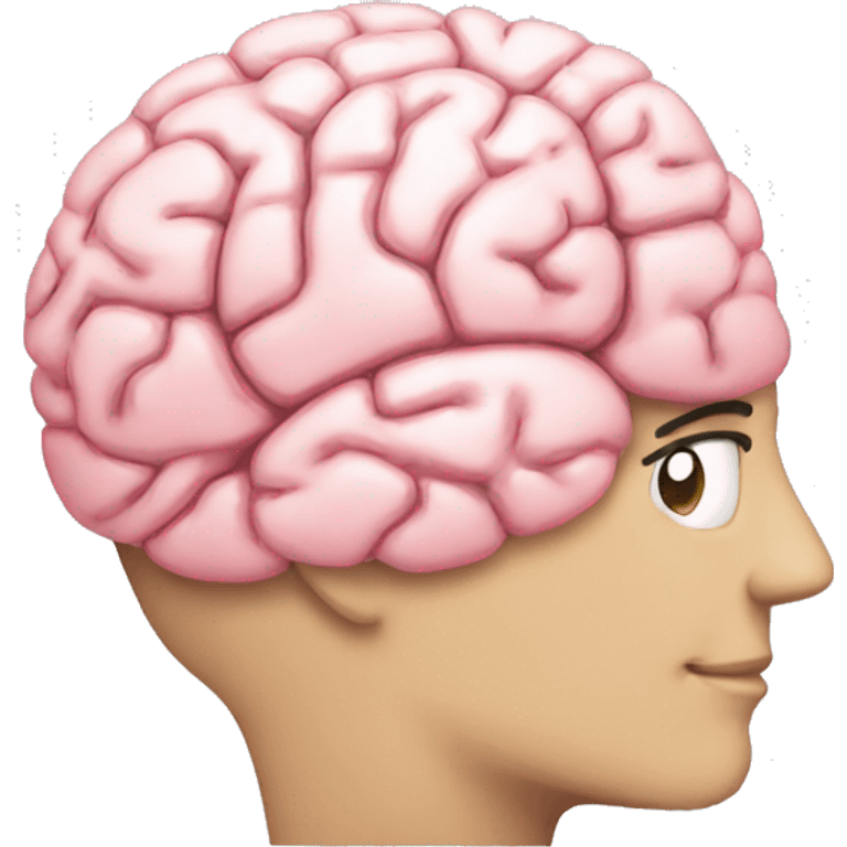 A light pink brain a book emoji