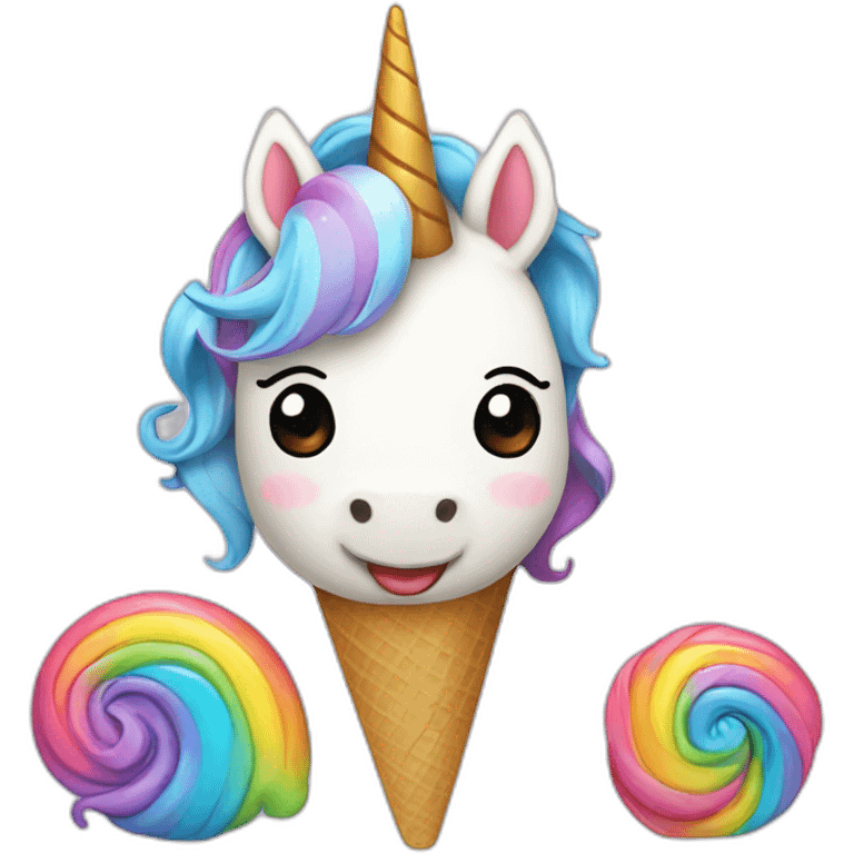 ice cream rainbow unicorn emoji