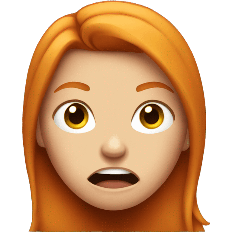 Angry ginger girl emoji