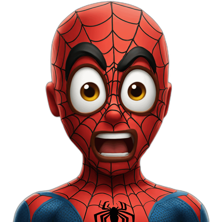 Spiderman shocked emoji