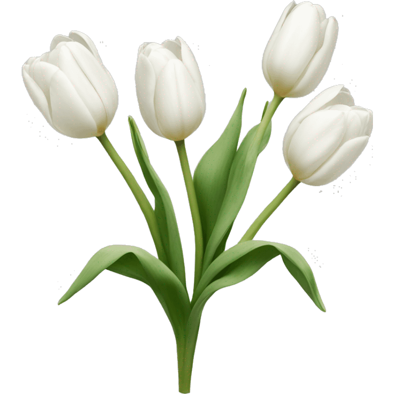 White tulips  emoji