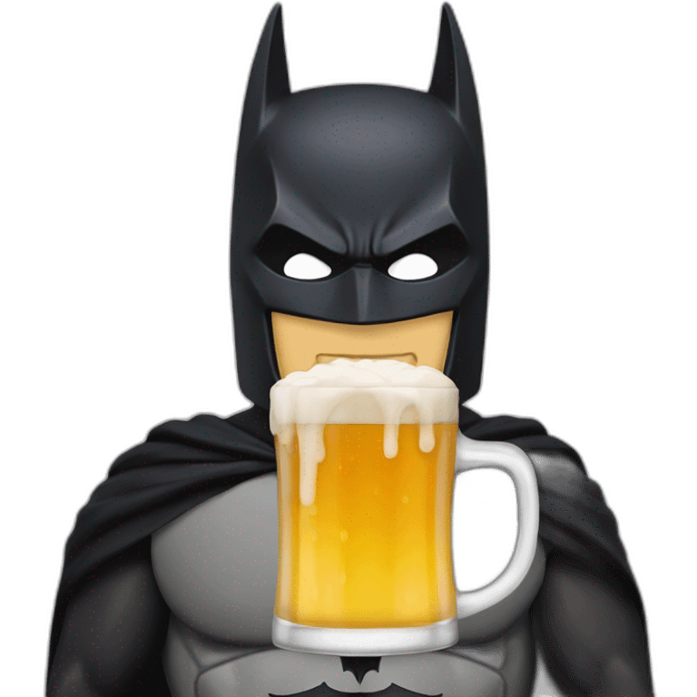 Batman drink beer emoji