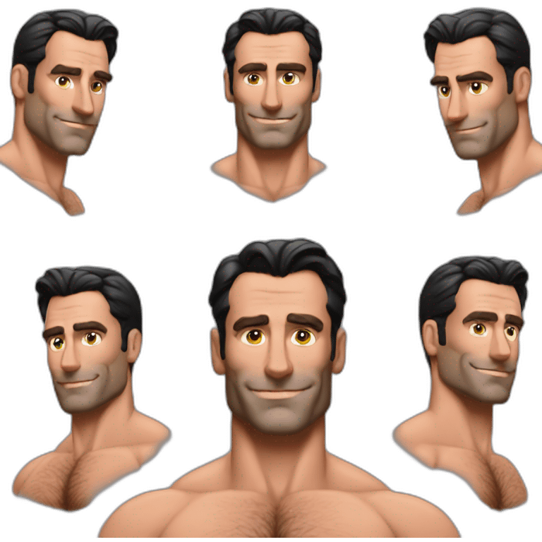 Jon hamm gay bodybuilder emoji