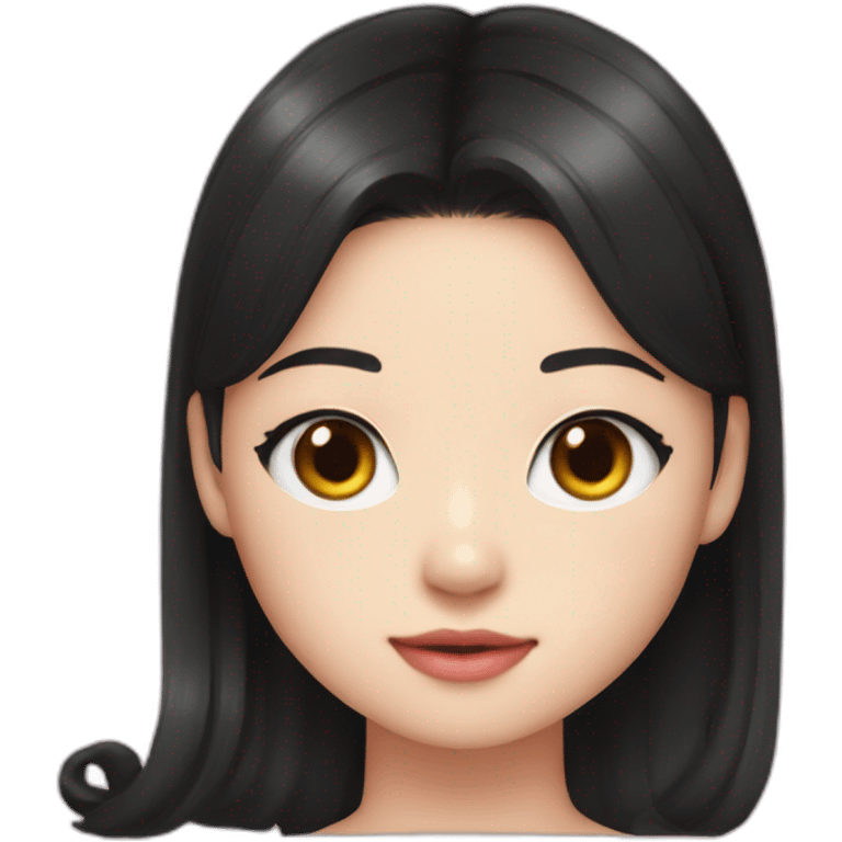 Jennie from blackpink black hair emoji