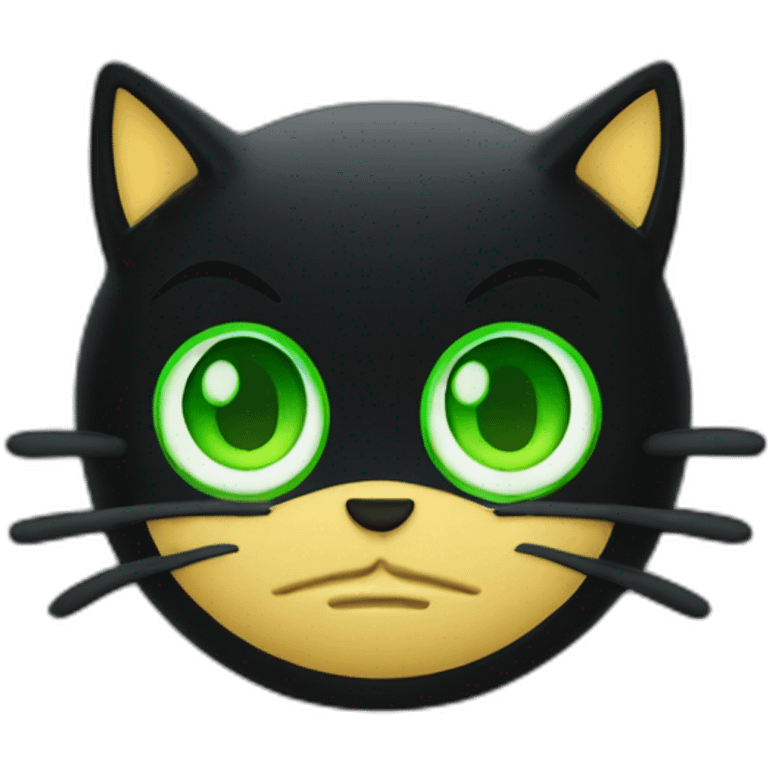 Chat noir au yeux vert emoji