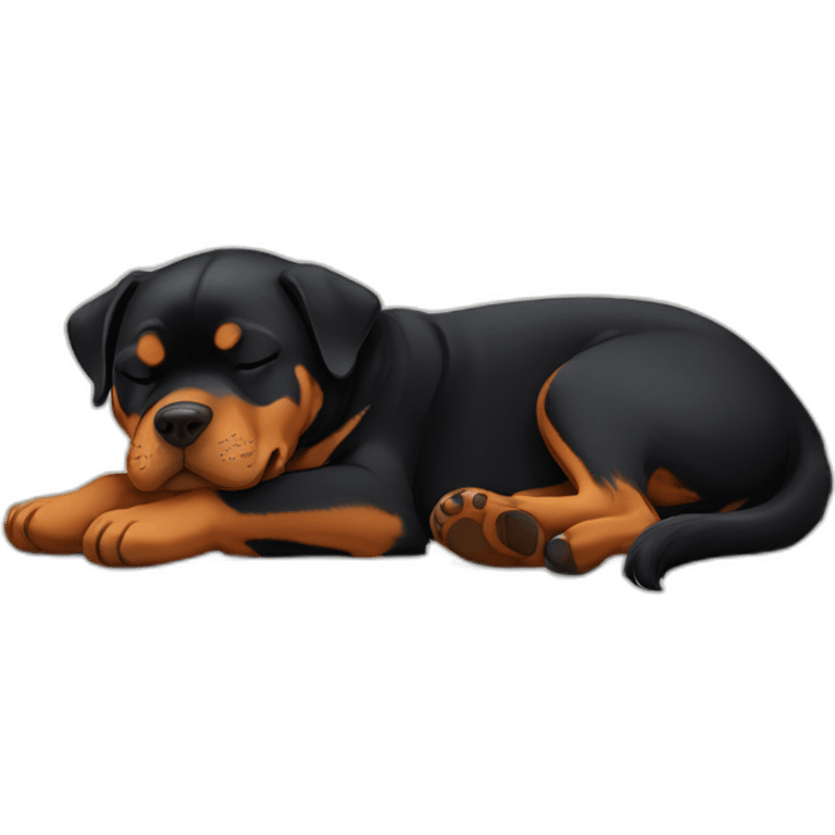 Rottweiler sleeping emoji