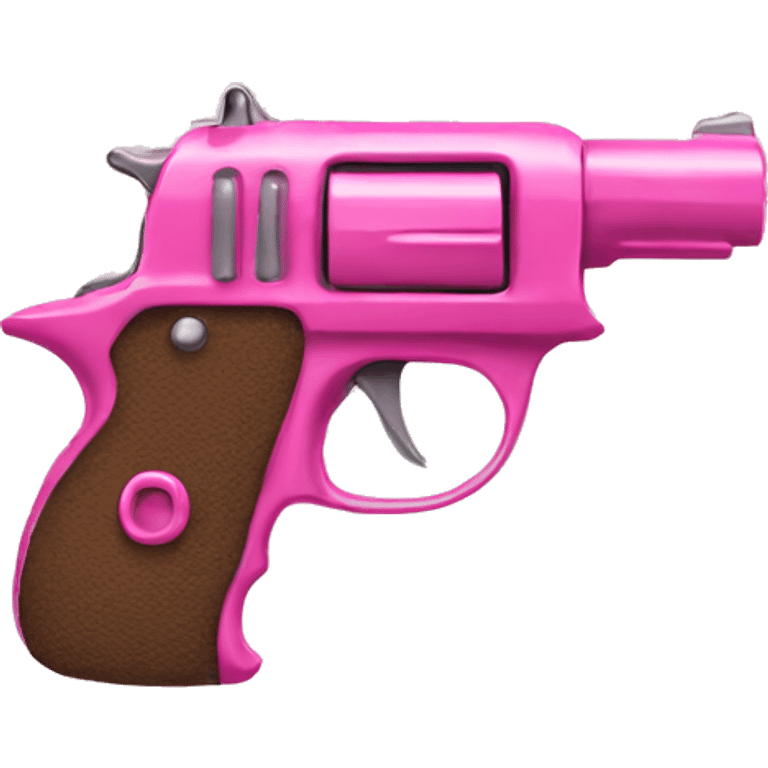 pink pistol with a pink ribbon emoji