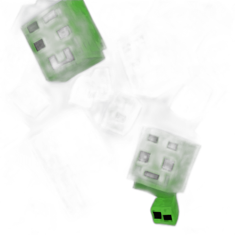 Creeper Minecraft azul  emoji