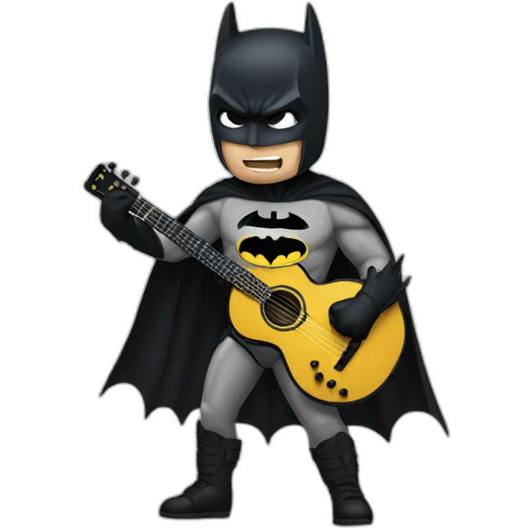 batman playing music emoji