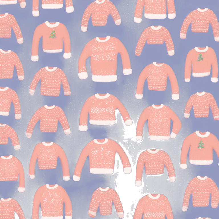 Christmas sweater pastel emoji