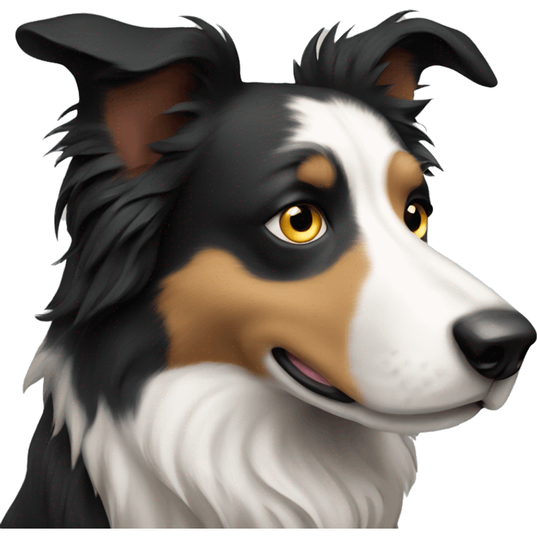 Border Collie Dog Staring At A Distance emoji