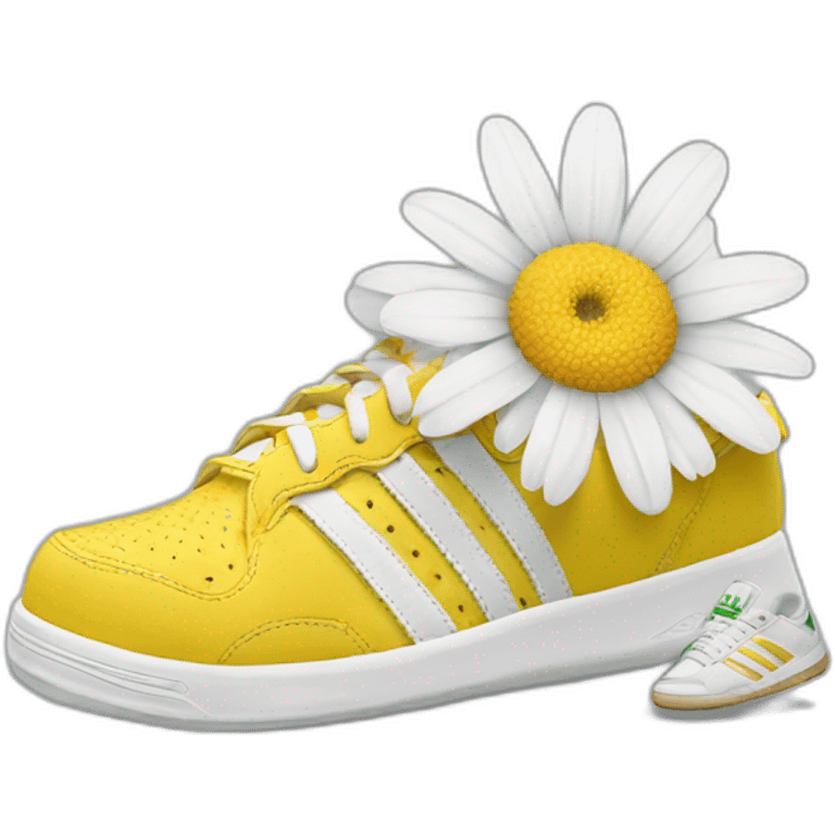 Daisy with adidas foot emoji