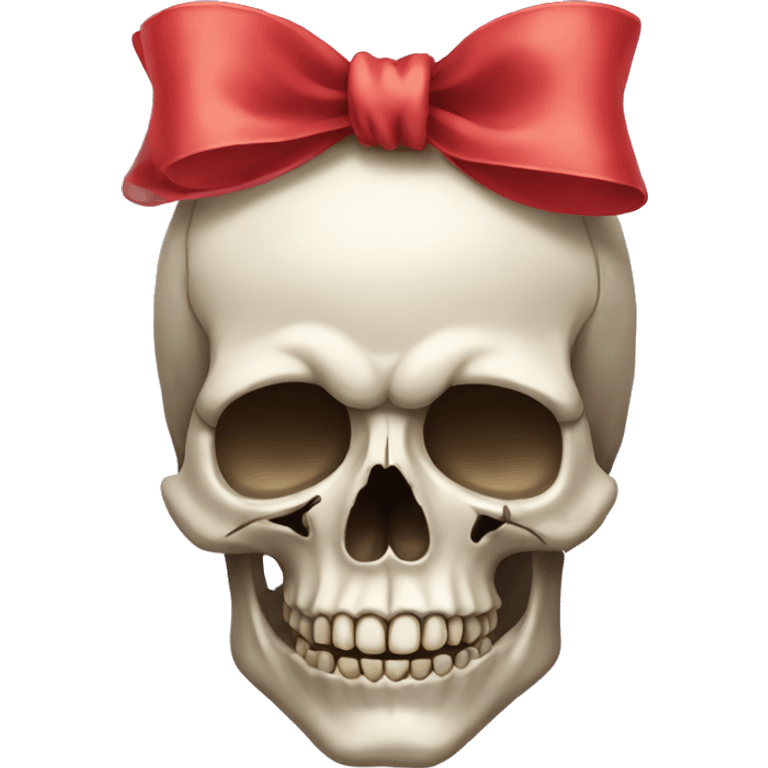 Skull with a bow  emoji