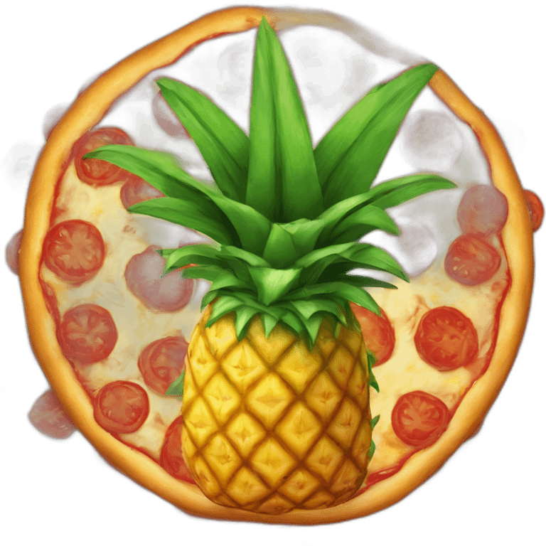 Pineapple on pizza emoji