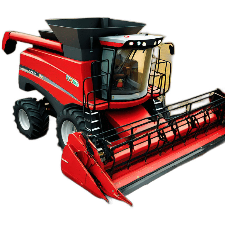 red combine harvester emoji