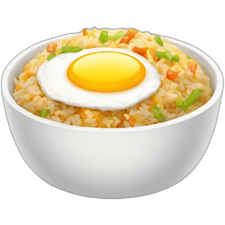 Fried rice with egg on top emoji