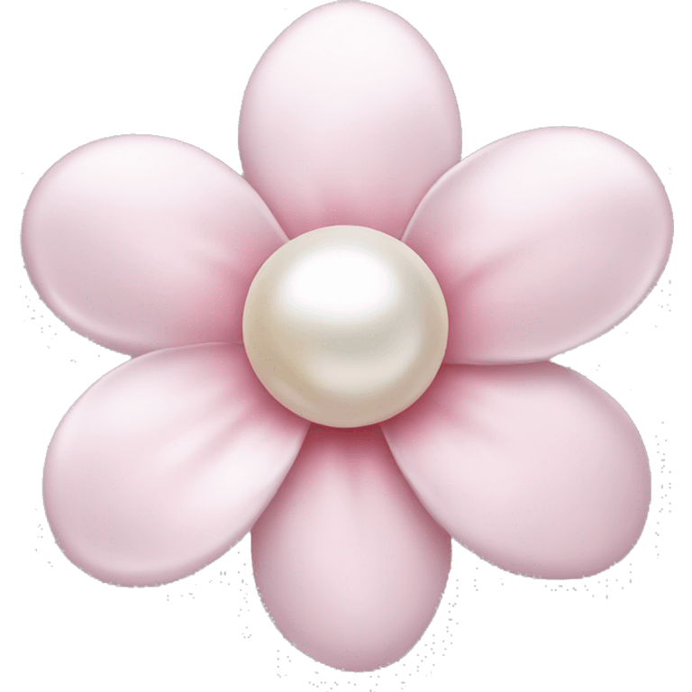 Pearl light pink flower emoji